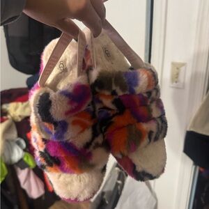 UGG Colorful Fluffy Slippers